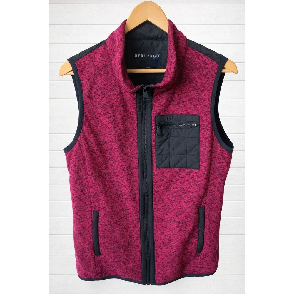 Bernardo Fleece Vest Womens L Pink Eco Plume Recycled Inslation  NWOT